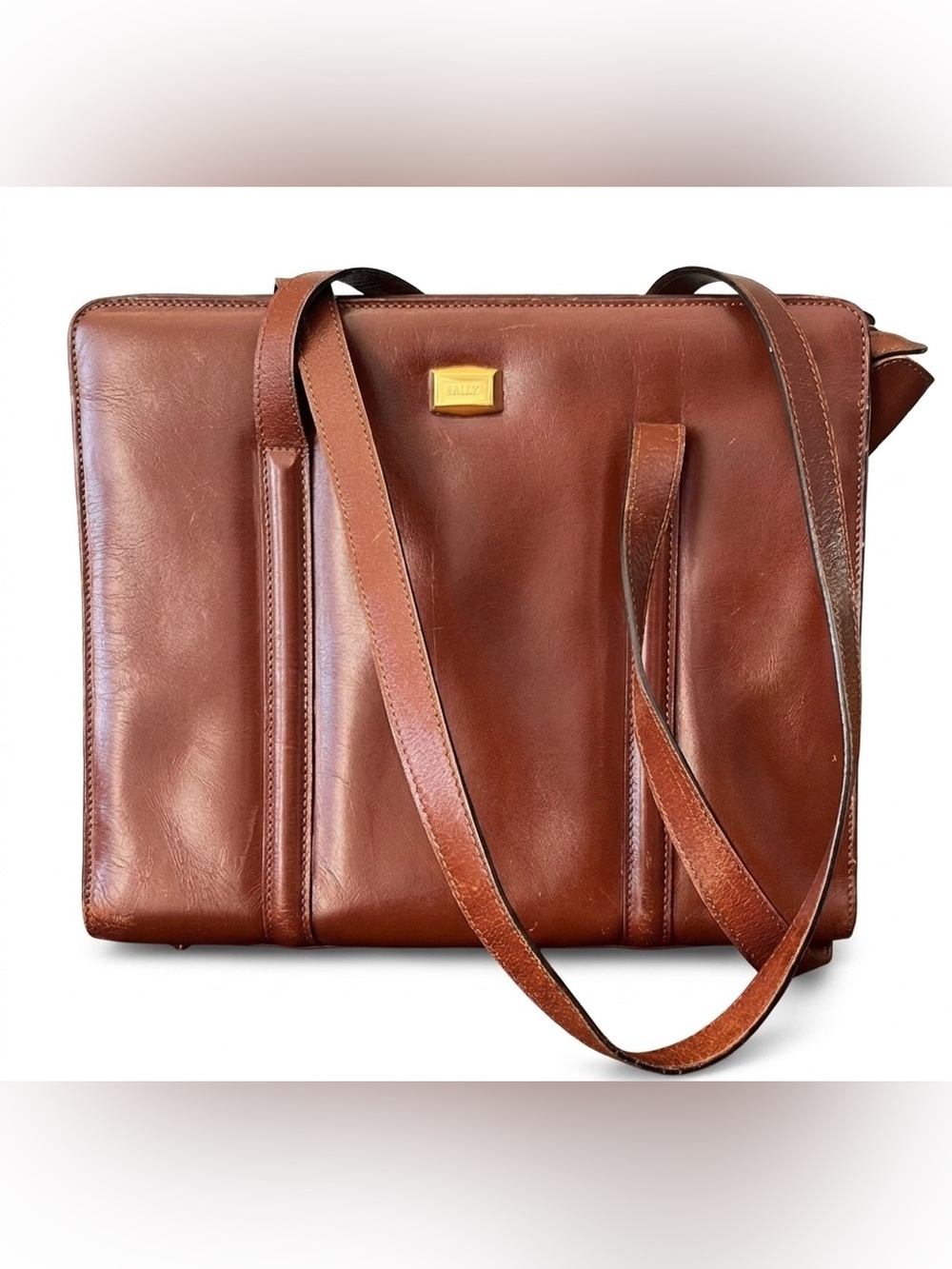 Bally Handbag Purse Large Leather